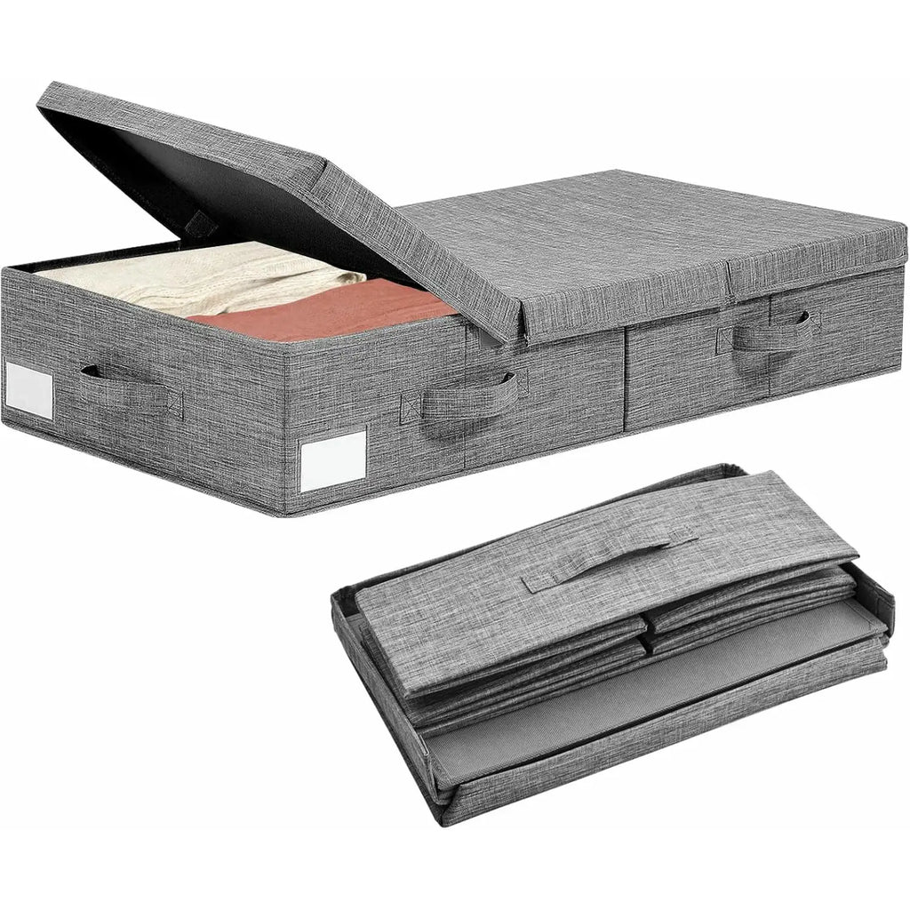 Caixa de Arrumação para Debaixo da Cama 81×41×15 cm – Dobrável, Respirável e Ideal para Roupa, Calçado e Brinquedos