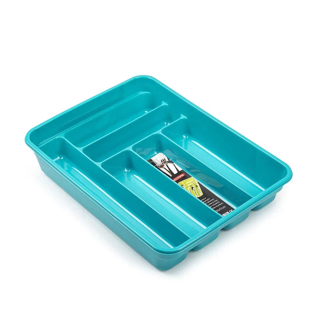 Tabuleiro Organizador de Talheres para Gaveta – 6 Compartimentos em Plástico Resistente